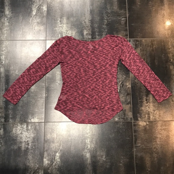 HANG TEN Dark Pink “Wild @ Heart” Long Sleeve Top, Sz. S - Picture 6 of 12